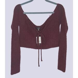 NWT AFRM Distressed Cropped Sweater Cybercore • Grunge • Edgy Streetwear